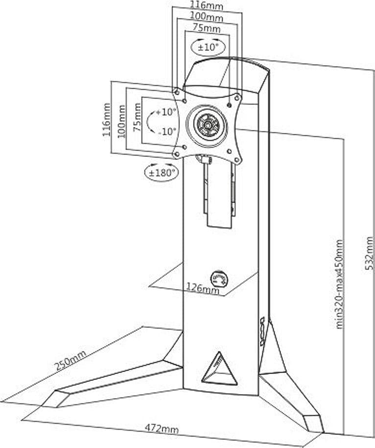 Supporto da Scrivania per Monitor Gaming LCD 17-32'' Nero in Supporti Scontolo.net - Potenza, commercioVirtuoso.it
