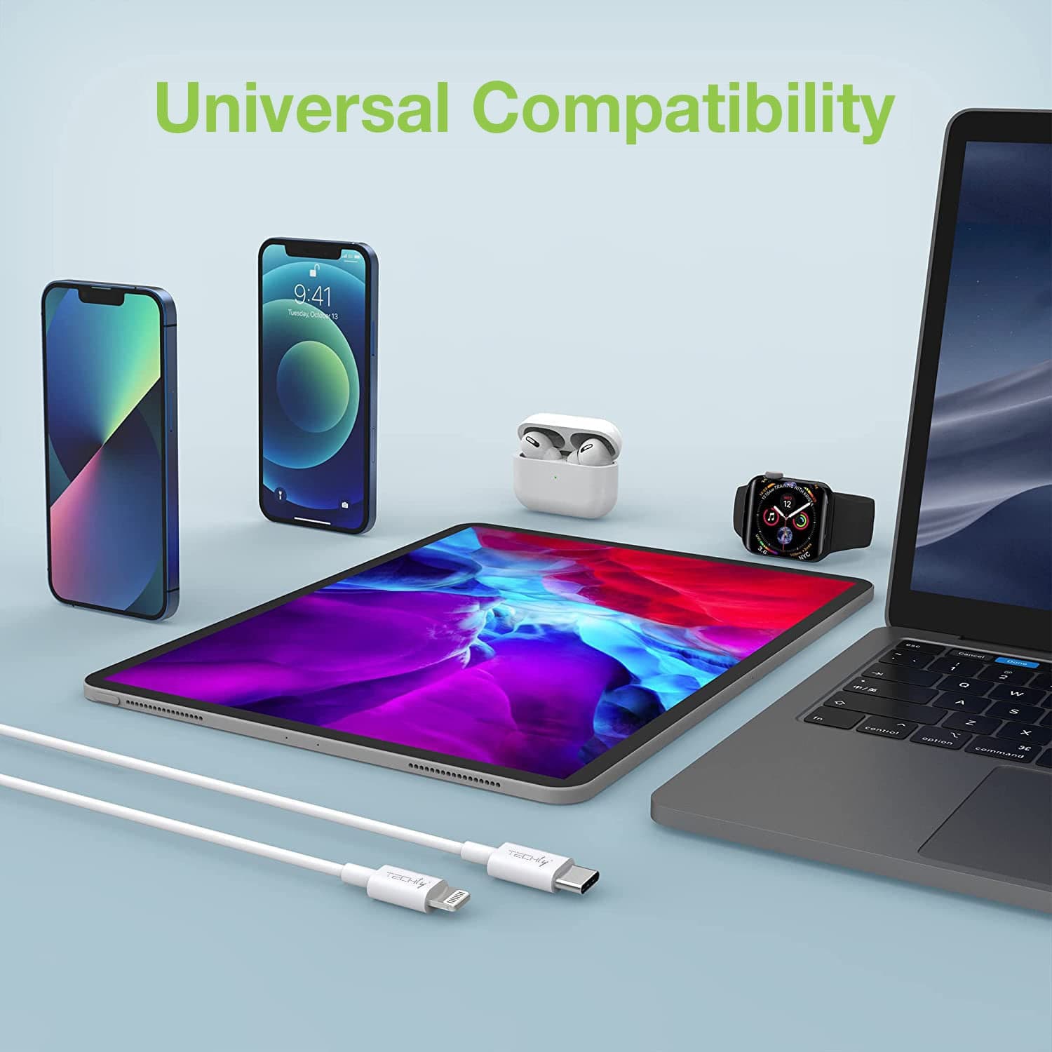 Cavo di Ricarica e Sincronizzazione USB-C&trade compatibile con Lightning&reg 1m Bianco in  Scontolo.net - Potenza, commercioVirtuoso.it