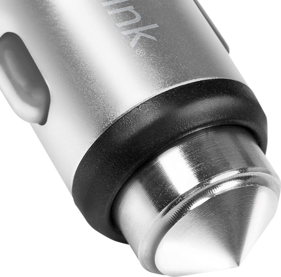 Caricatore da Auto in Alluminio 2x USB 10,5W Rompivetro di Emergenza in Caricabatterie da auto Scontolo.net - Potenza, commercioVirtuoso.it