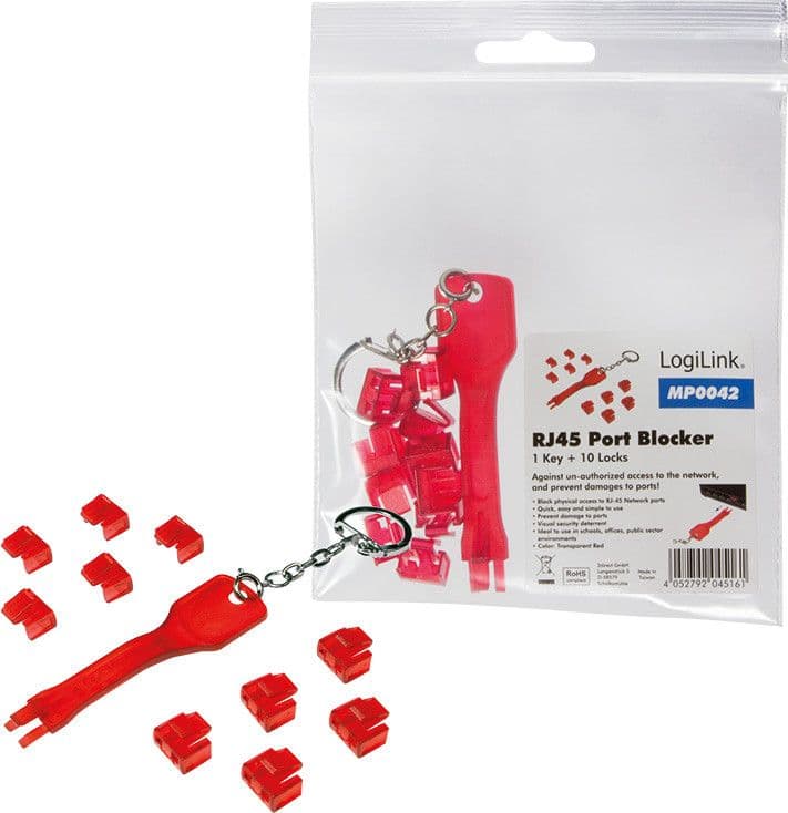 Blocca porte RJ45 rosso 10 serrature e 1 chiave in Cavi HDMI Scontolo.net - Potenza, commercioVirtuoso.it
