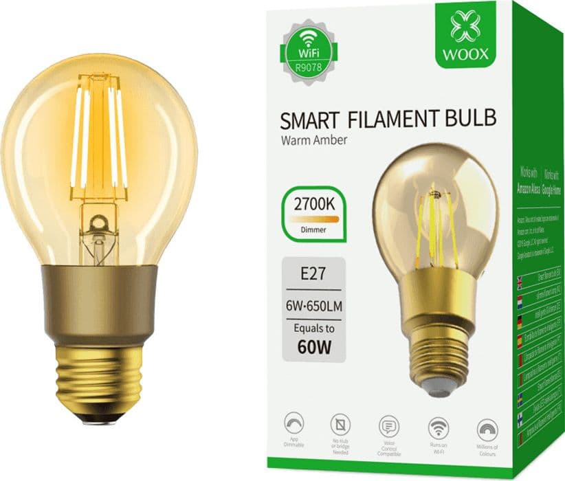 Lampadina LED E27 con Filamento Smart Controllo Vocale Alexa F, R9078 in Lampadine Wi-Fi Scontolo.net - Potenza, commercioVirtuoso.it