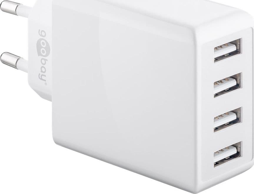 Caricatore da Muro USB a 4 vie 30W Bianco in Caricabatterie da muro Scontolo.net - Potenza, commercioVirtuoso.it