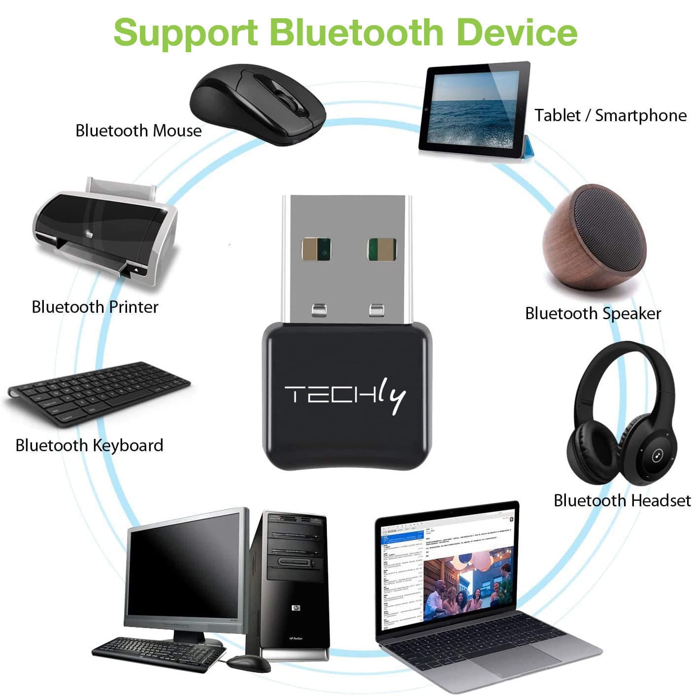 Adattatore USB Bluetooth 5.0 per PC Dongle Classe 2 + EDR 10m in Adattatori USB wireless Scontolo.net - Potenza, commercioVirtuoso.it
