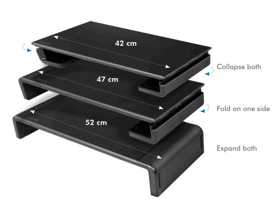 Supporto Monitor Smartphone Tablet Regolabile 420 - 520 mm Nero in Supporti Scontolo.net - Potenza, commercioVirtuoso.it