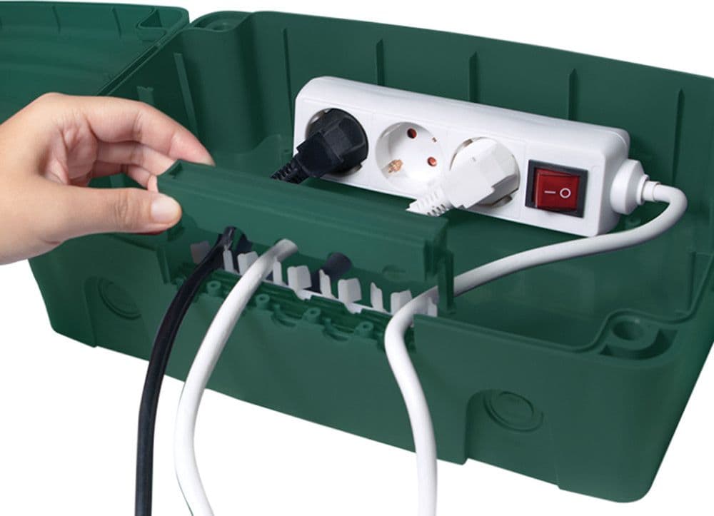 Scatola Elettrica IP54 Cable Organizer Organizzatore Cavi Verde in Clip fermacavi da parete Scontolo.net - Potenza, commercioVirtuoso.it