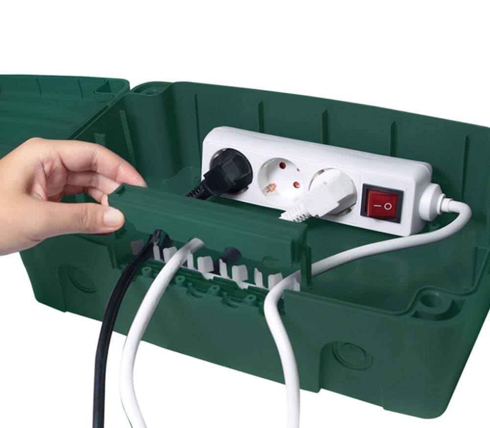 Scatola Elettrica IP54 Cable Organizer Organizzatore Cavi Verde in Clip fermacavi da parete Scontolo.net - Potenza, commercioVirtuoso.it