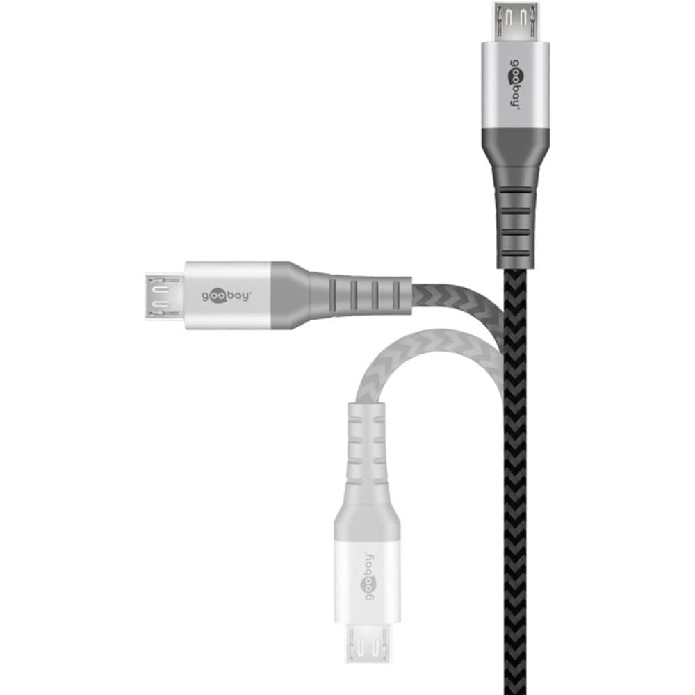 Cavo Micro USB Guaina Intrecciata USB2.0 A M/MicroB M 0,5m Nero/Silver in  Scontolo.net - Potenza, commercioVirtuoso.it