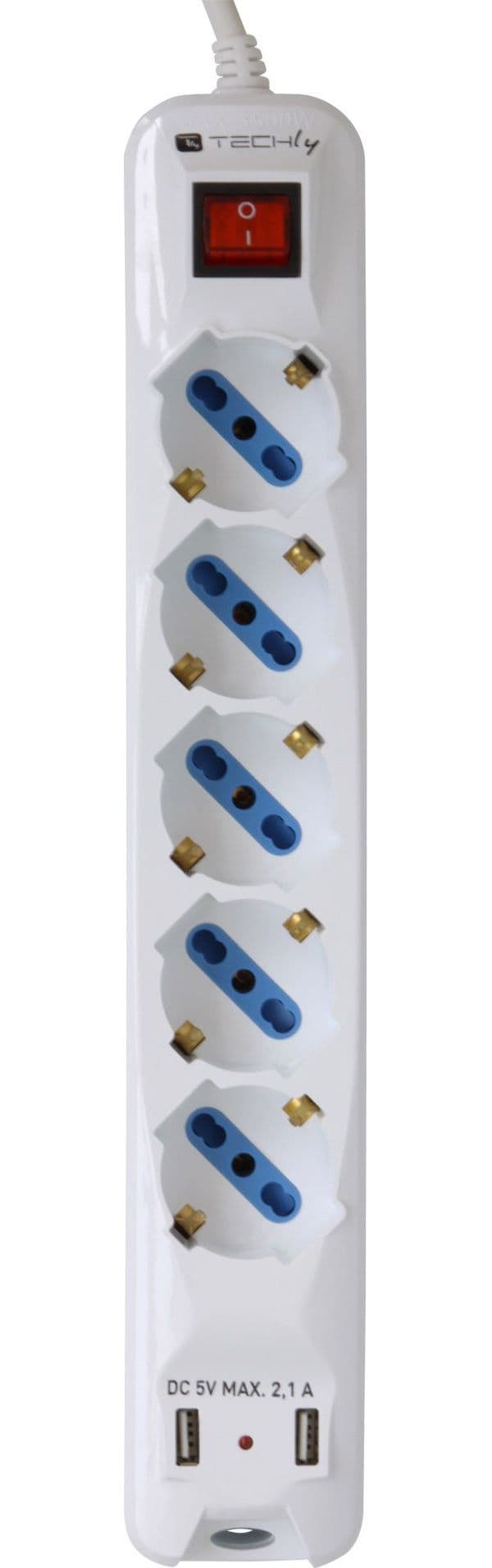 Multipresa 5 Posti Italiana Bipasso con 2 Prese USB in Multiprese Scontolo.net - Potenza, commercioVirtuoso.it