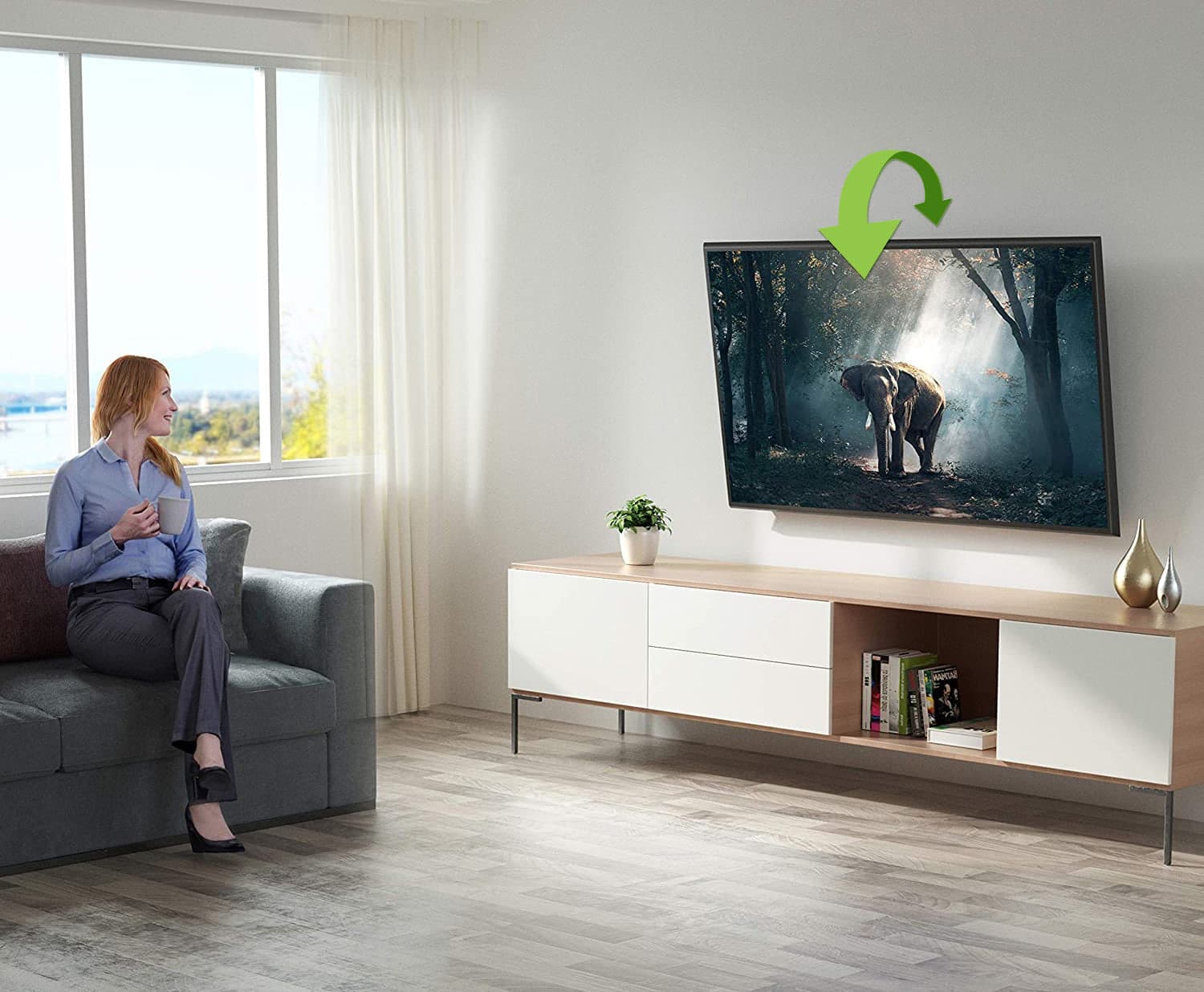 Supporto a Muro per TV LED LCD 23-55'' Estensibile Slim Full-Motion in Supporti da parete e da soffitto Scontolo.net - Potenza, commercioVirtuoso.it