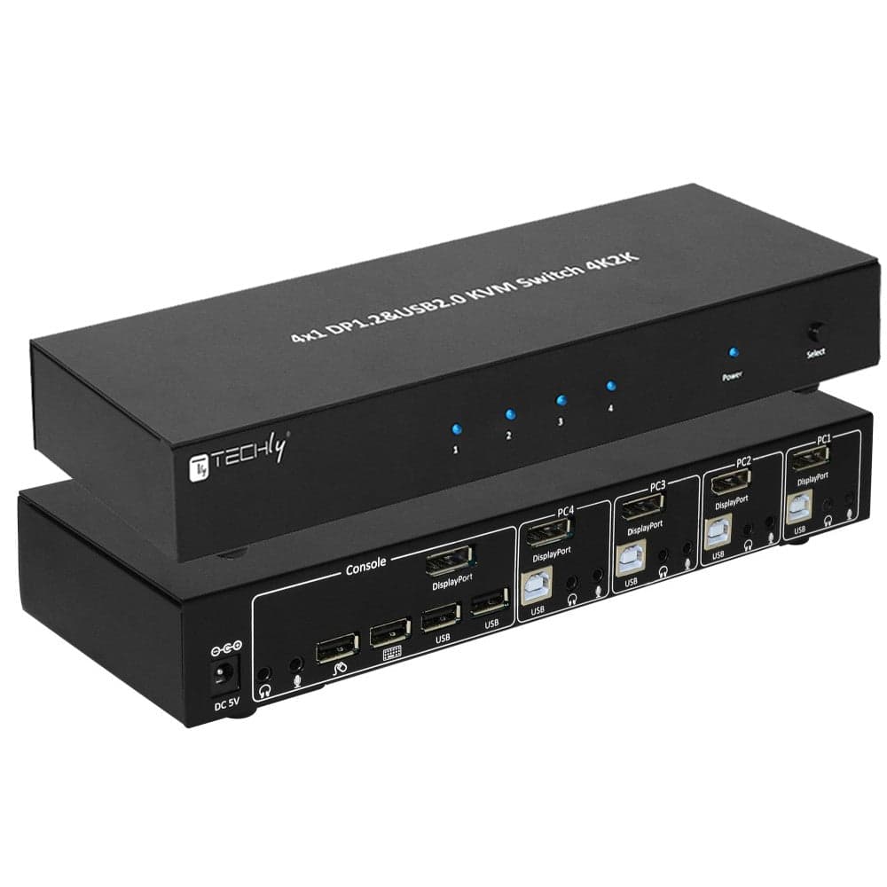 Switch KVM DisplayPort 1.2 e USB 2.0 4 porte con hub e audio in  Scontolo.net - Potenza, commercioVirtuoso.it