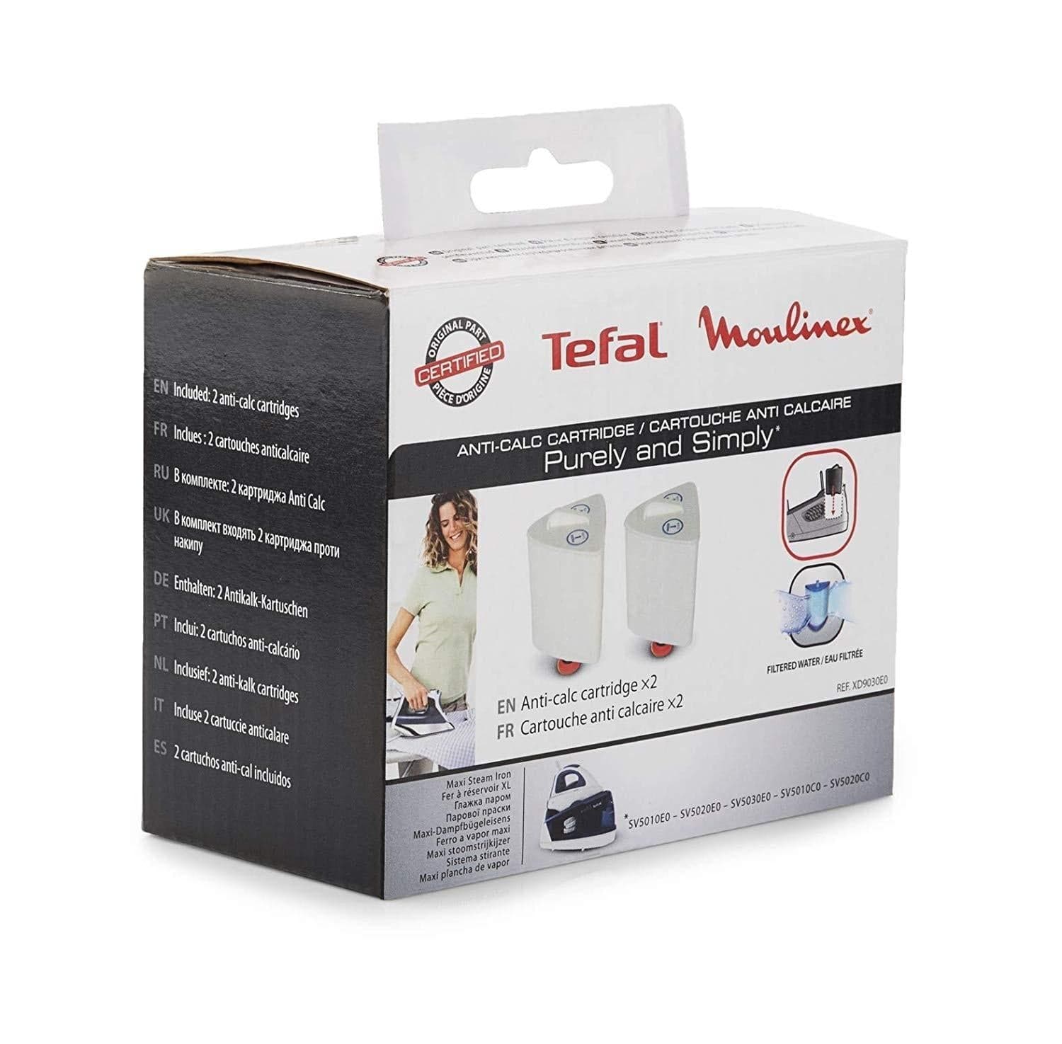 TEFAL MOULINEX KIT 2 CARTUCCE ANTICALCARE XD9060E0 EASY STEAM CD 21998203 in prodotto EuroStore07 - Alatri, commercioVirtuoso.it