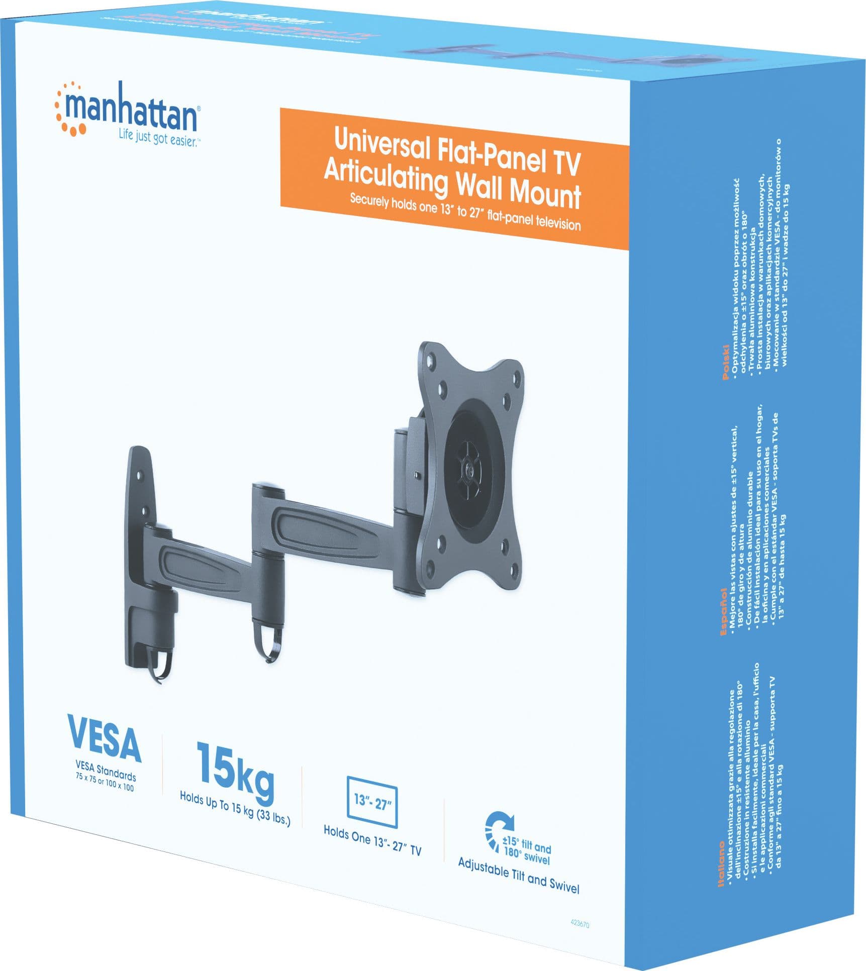 Supporto a Muro Universale Articolato per TV Flat-Panel in Supporti da parete e da soffitto Scontolo.net - Potenza, commercioVirtuoso.it