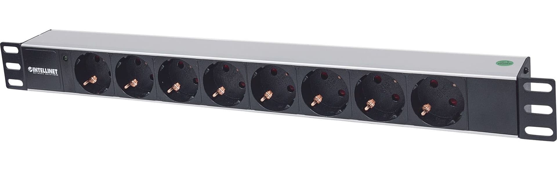 Multipresa per Rack 19'' 8 posti Spina Schuko Angolata 1U in Multiprese Scontolo.net - Potenza, commercioVirtuoso.it