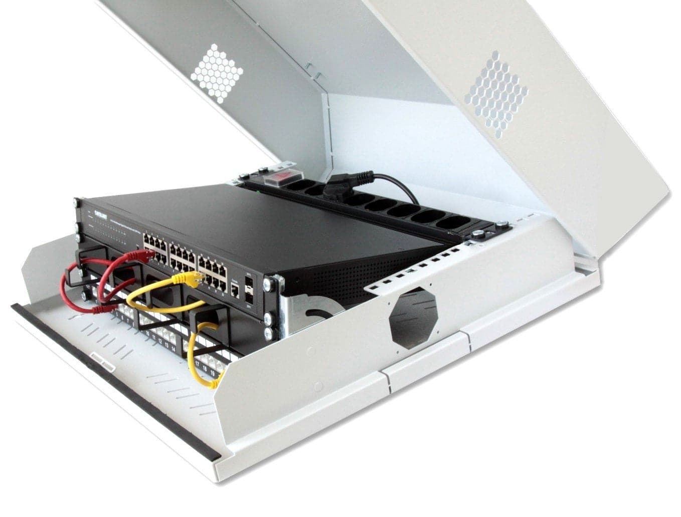 Armadio a muro 19'' Flat 9 Unit&agrave Bianco RAL9016 in Appendiabiti a parete Scontolo.net - Potenza, commercioVirtuoso.it