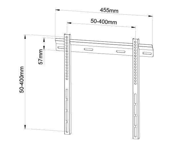 Staffa a Muro Ultra Slim TV LED LCD 23-55'' in Supporti da parete e da soffitto Scontolo.net - Potenza, commercioVirtuoso.it