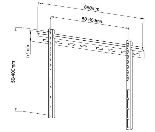 Staffa a Muro Ultra Slim TV LED LCD 40-65'' in Supporti da parete e da soffitto Scontolo.net - Potenza, commercioVirtuoso.it