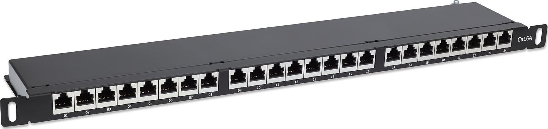 Pannello Patch 24 Posti 19'' 0.5U Cat6a Schermato Nero in Cavi Ethernet Scontolo.net - Potenza, commercioVirtuoso.it