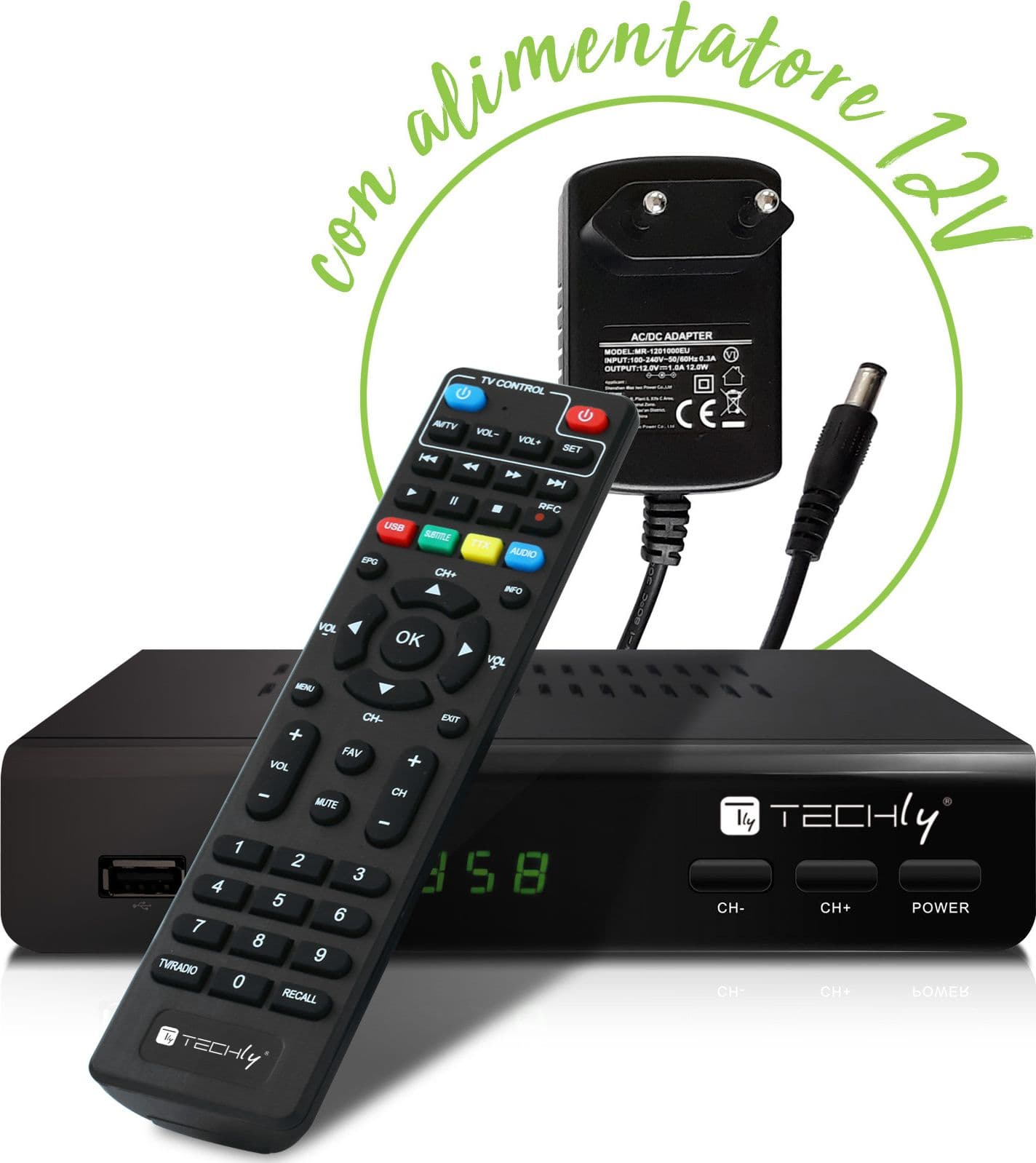 Decoder Ricevitore Digitale Terrestre DVB-T/T2 H.265 HEVC 10bit Metallo con Telecomando Universale 2 in 1 con Alimentatore 12V in Ricevitori digitale terrestre Scontolo.net - Potenza, commercioVirtuoso.it