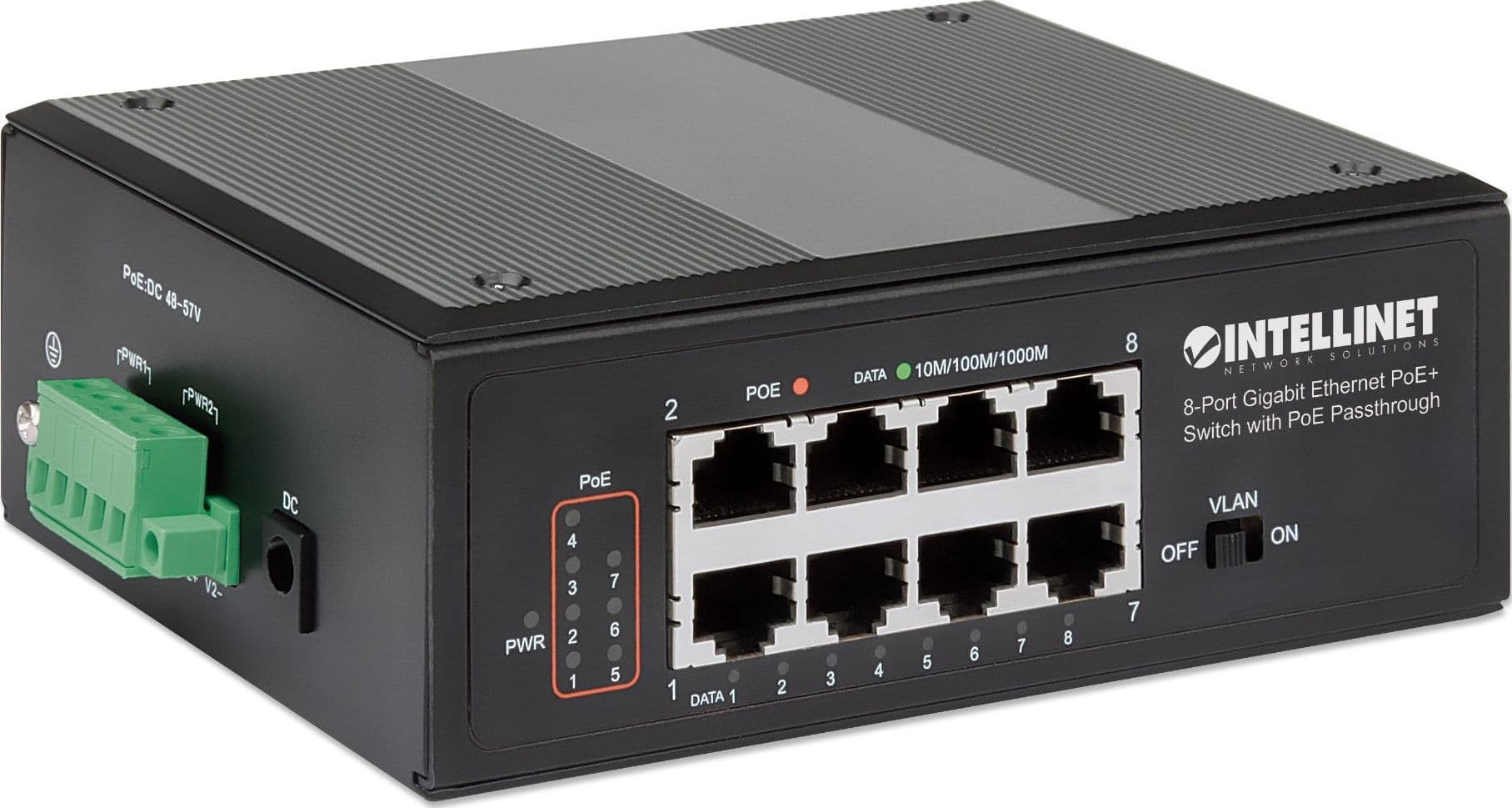 Switch Ethernet Gigabit 8 porte PoE+ con PoE Passante in Adattatori PowerLAN Scontolo.net - Potenza, commercioVirtuoso.it