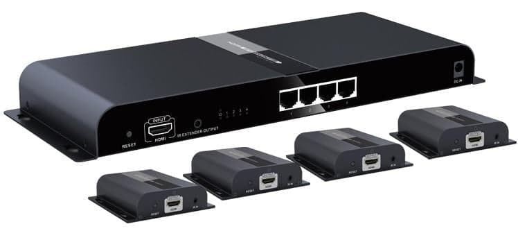 Extender Splitter 4 vie HDMI con IR su Cavo CAT6/6a/7 fino a 120m in Cavi HDMI Scontolo.net - Potenza, commercioVirtuoso.it