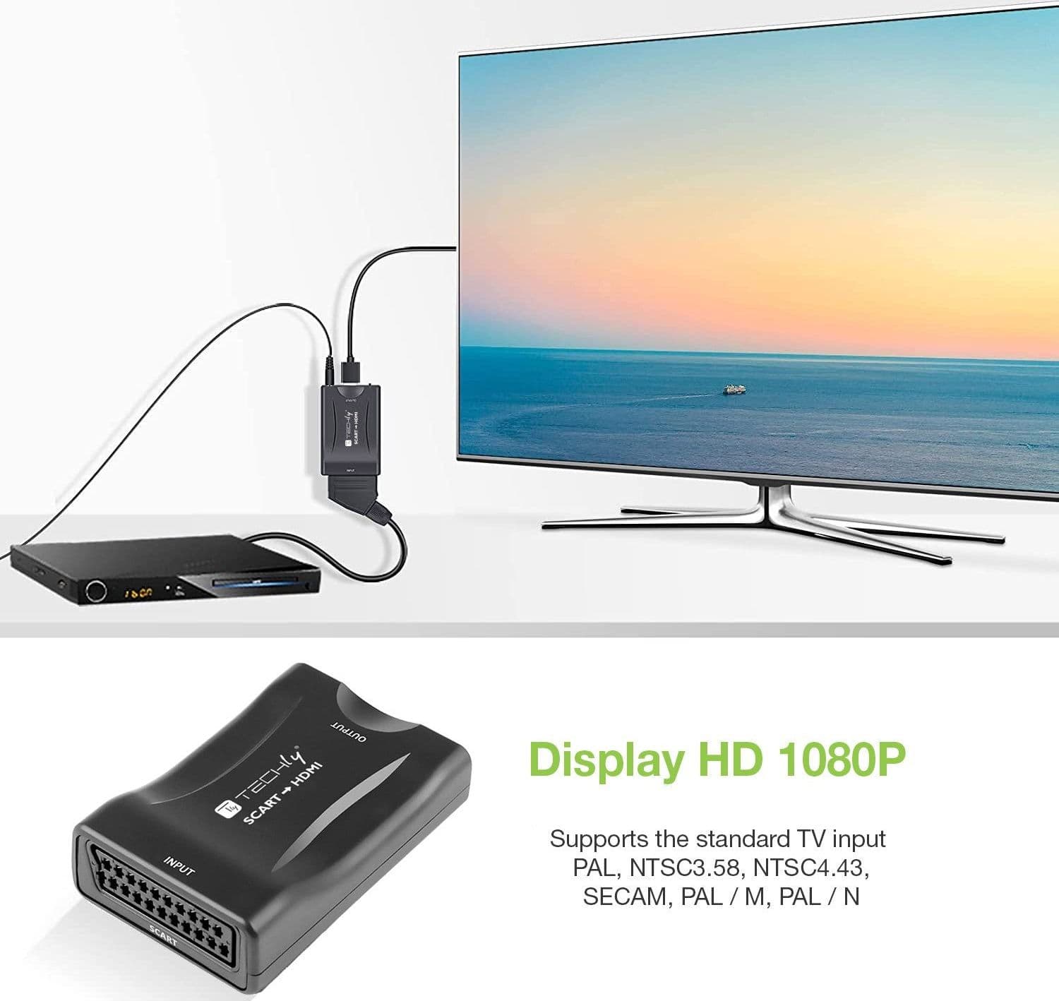 Convertitore Compatto da Scart a HDMI Selezione 720p/1080p in Video convertiori Scontolo.net - Potenza, commercioVirtuoso.it