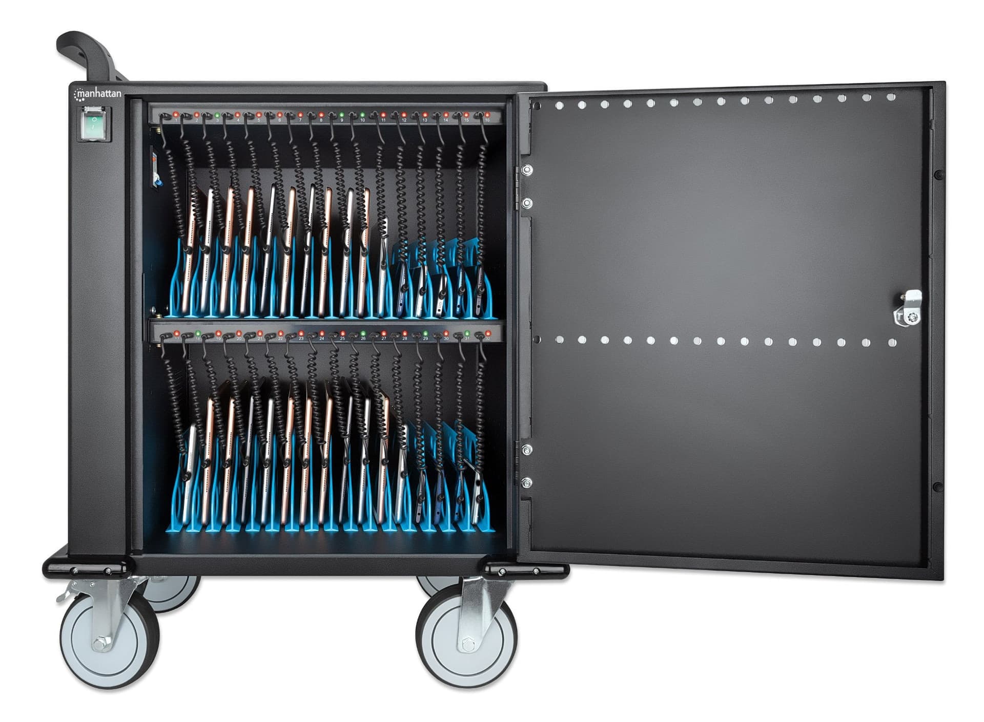 Carrello Stazione di Ricarica USB-C&trade 576W per 32 Smartphone e Tablet fino a 12'' in Caricabatterie da muro Scontolo.net - Potenza, commercioVirtuoso.it