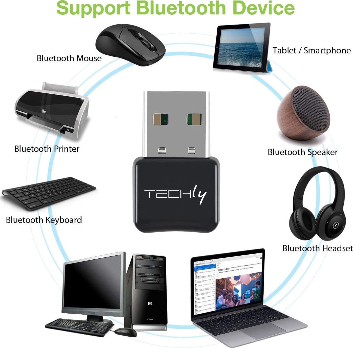 Adattatore USB Bluetooth 5.0 per PC Dongle Classe 2 + EDR 10m in Adattatori USB wireless Scontolo.net - Potenza, commercioVirtuoso.it