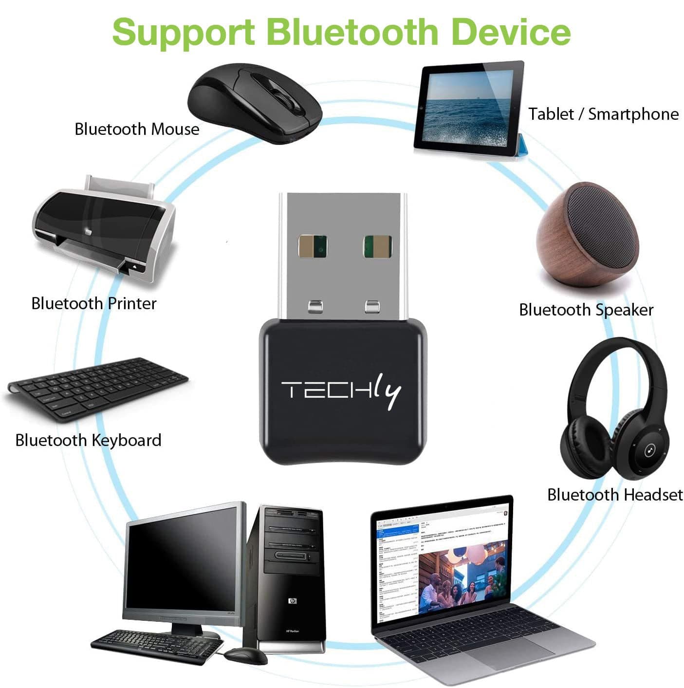 Adattatore USB Bluetooth 5.0 per PC Dongle Classe 2 + EDR 10m in Adattatori USB wireless Scontolo.net - Potenza, commercioVirtuoso.it