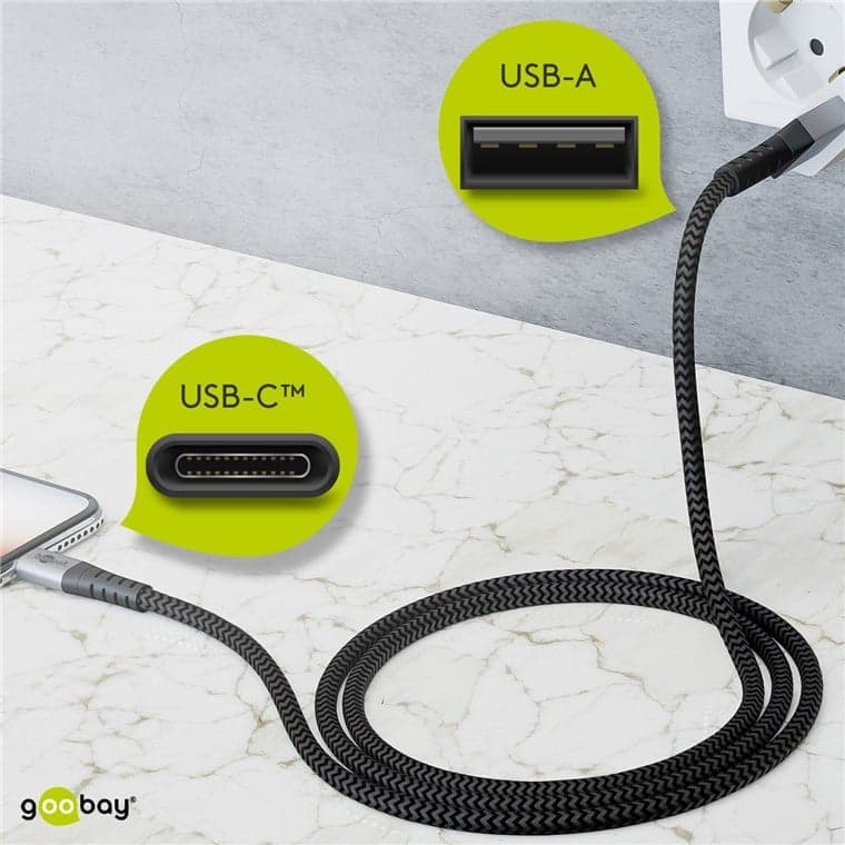 Cavo USB-C&trade a USB A Connettori in Metallo e Rivestimento Tessuto 0,5m in  Scontolo.net - Potenza, commercioVirtuoso.it
