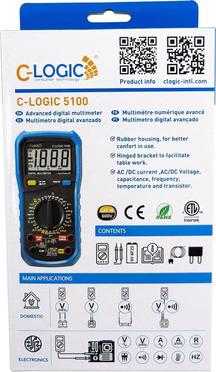 Multimetro Digitale 2000 Counts CLOGIC5100CBINT in Multimetri Scontolo.net - Potenza, commercioVirtuoso.it
