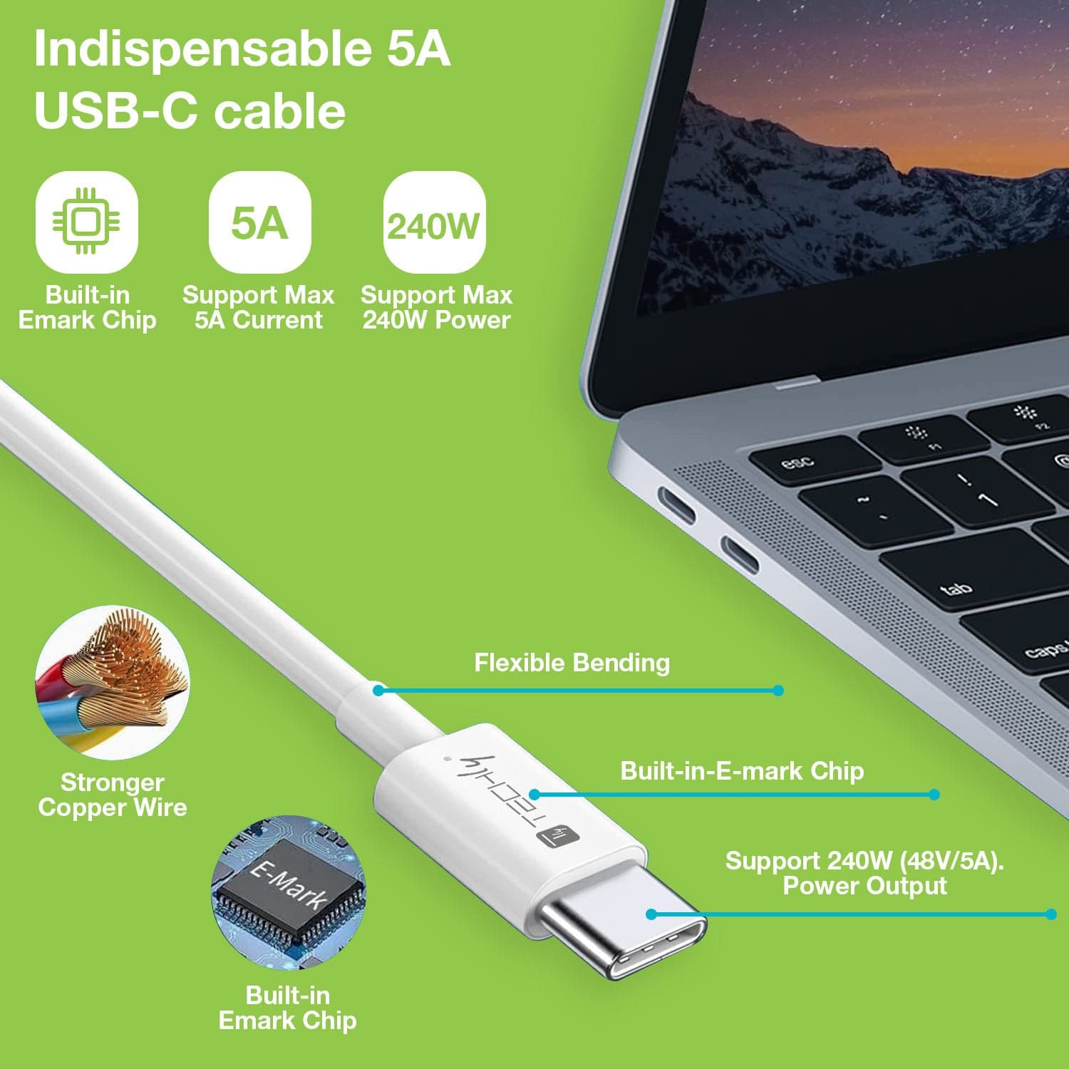 Cavo USB4 Gen2 EPR USB-C&trade M/M 20G 240W PD3.1 4K E-Mark Certificato 2m in  Scontolo.net - Potenza, commercioVirtuoso.it