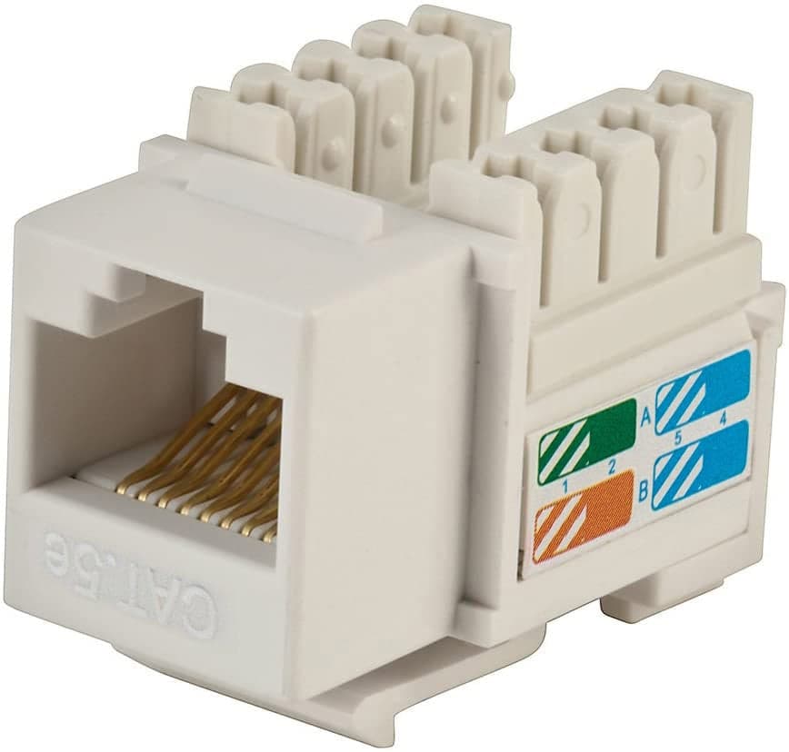 Frutto Keystone RJ45 Cat.5E UTP IDC 90&deg Bianco in Cavi Ethernet Scontolo.net - Potenza, commercioVirtuoso.it