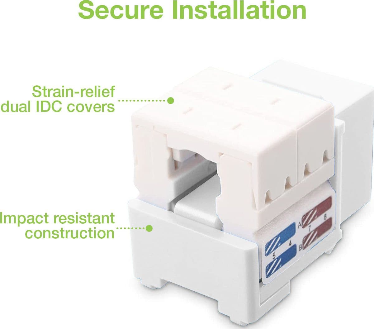 Frutto Keystone RJ45 Cat.6 UTP IDC 90&deg Bianco in Cavi Ethernet Scontolo.net - Potenza, commercioVirtuoso.it