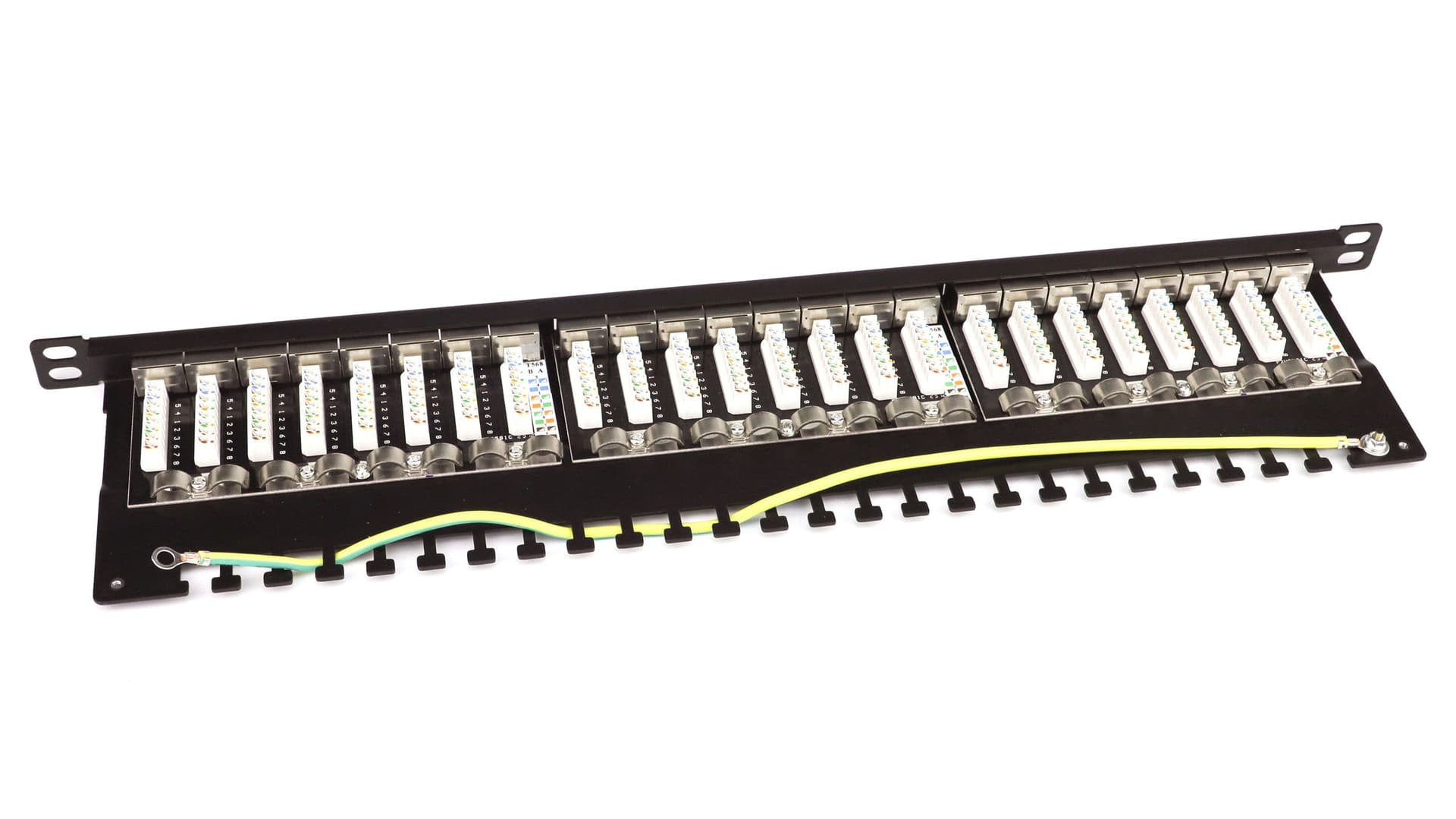 Pannello Patch STP 24 Posti RJ45 19'' 0.5U Cat.6 Nero in Cavi Ethernet Scontolo.net - Potenza, commercioVirtuoso.it