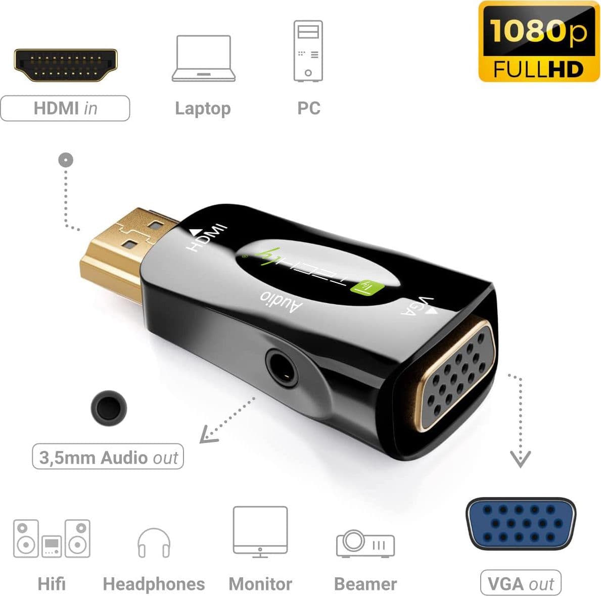 Mini Adattatore da HDMI a VGA con Audio in  Scontolo.net - Potenza, commercioVirtuoso.it