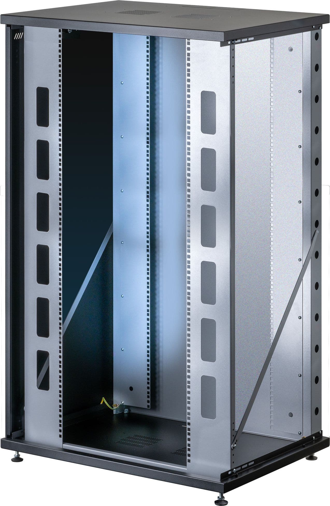 Armadio Rack 19'' a Muro 22U P 600mm L 800mm Porta Vetro Nero in  Scontolo.net - Potenza, commercioVirtuoso.it