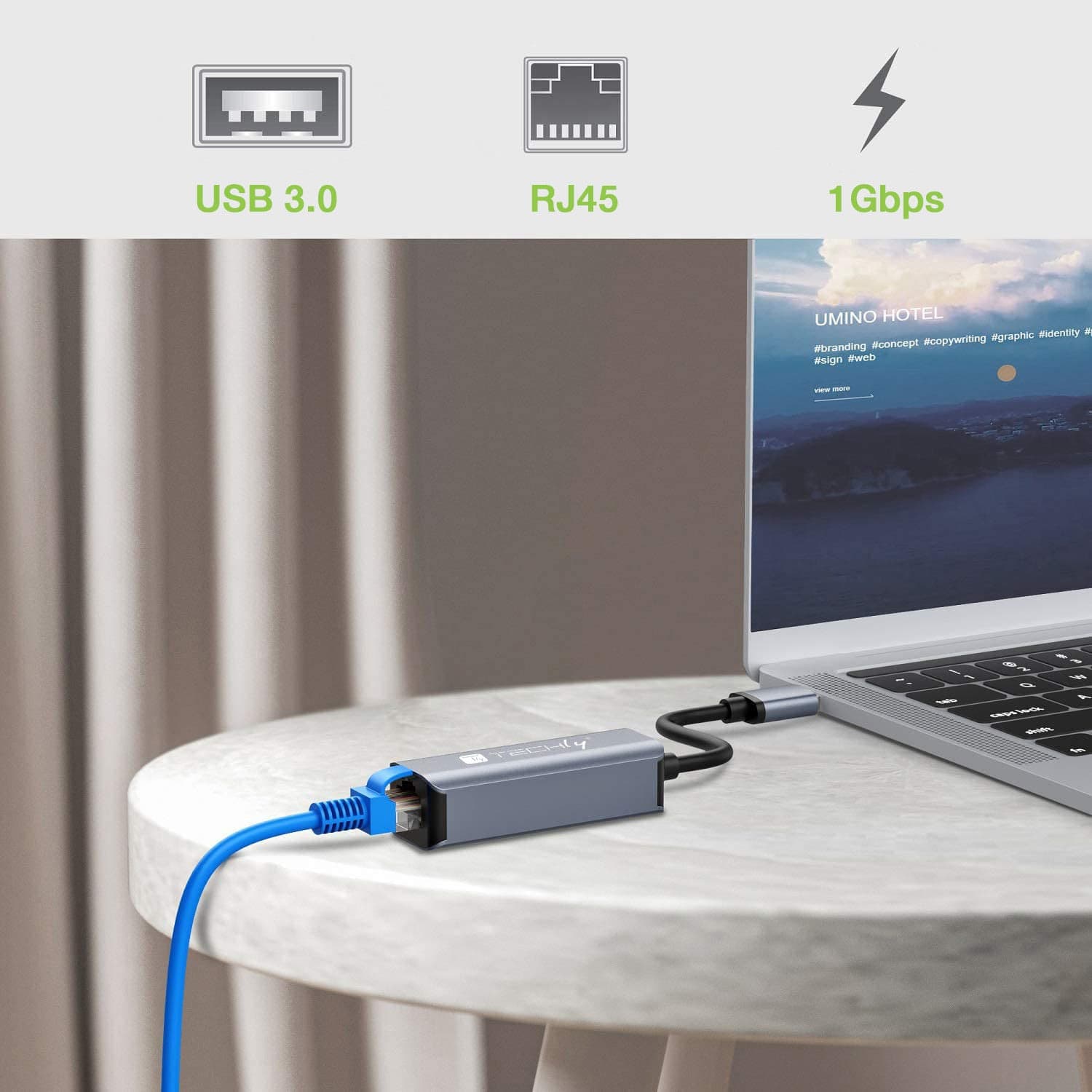 Adattatore Convertitore USB 3.0 tipo A a RJ45 Gigabit in Adattatori USB wireless Scontolo.net - Potenza, commercioVirtuoso.it