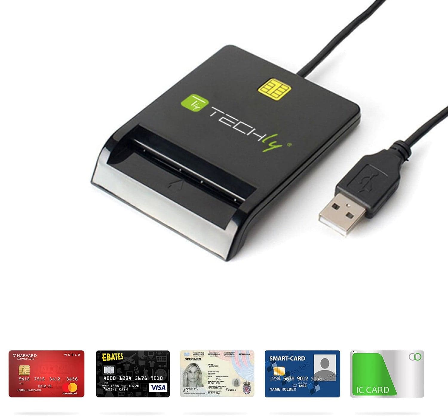 Lettore di Smart Card USB Esterno Nero in Lettori schede di memoria esterni Scontolo.net - Potenza, commercioVirtuoso.it