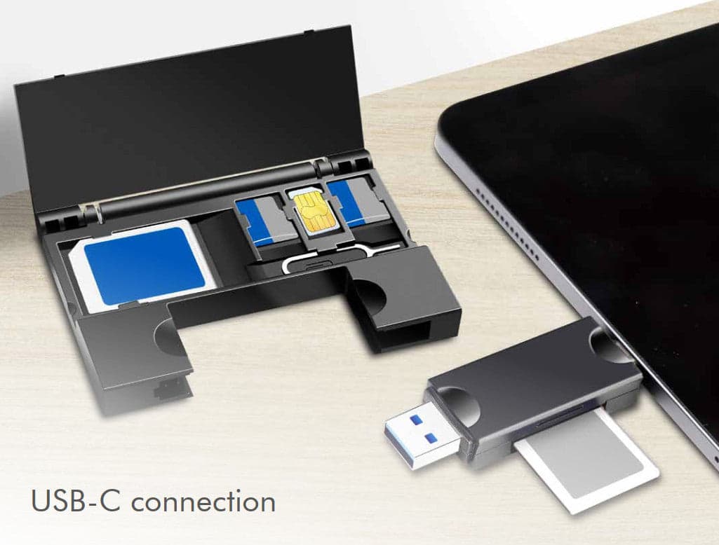 Lettore di Memorie USB 3.2 Gen1 2 in 1 con Custodia Card in Lettori schede di memoria esterni Scontolo.net - Potenza, commercioVirtuoso.it