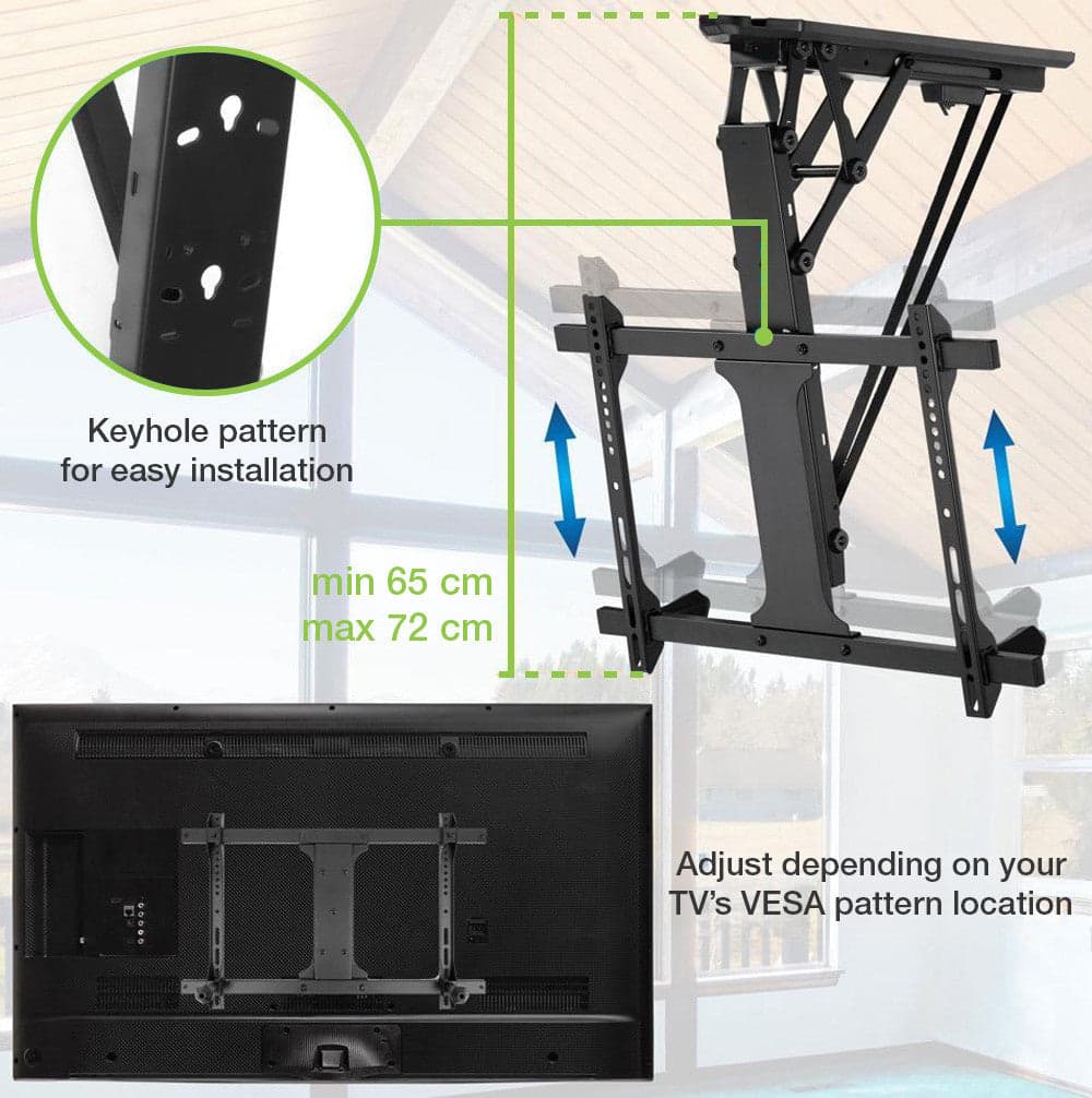 Supporto TV da Soffitto Inclinabile Motorizzato Integrazione Smart Home per TV da 32 a 70'' in Supporti da parete e da soffitto Scontolo.net - Potenza, commercioVirtuoso.it