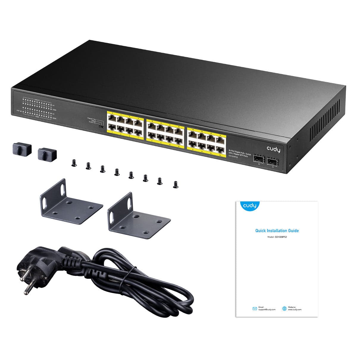 Switch Gigabit PoE+ 24 Porte con 2 porte Gigabit SFP, GS1028PS2 in  Scontolo.net - Potenza, commercioVirtuoso.it