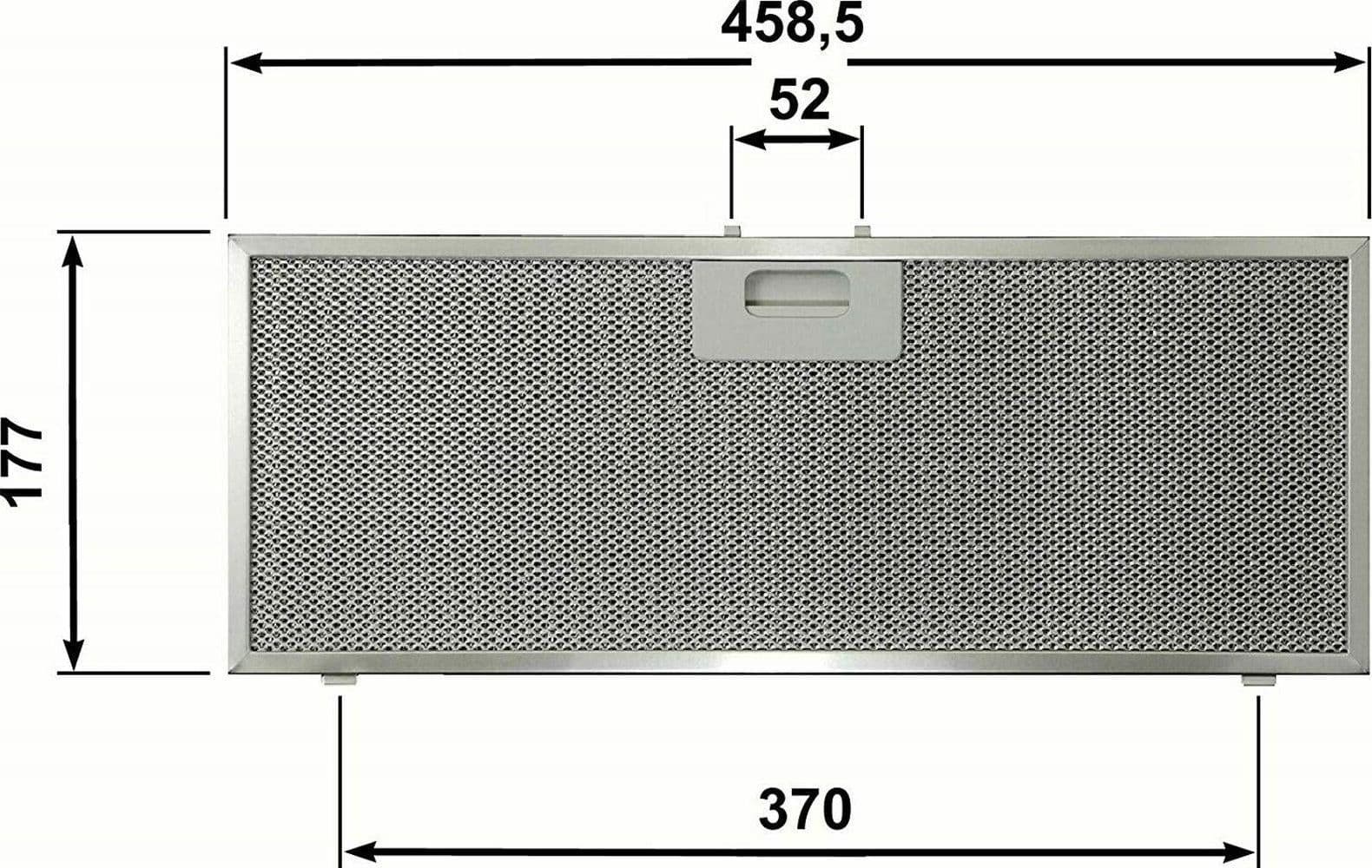 FILTRO IN ALLUMINIO CAPPA ELICA / WHIRLPOOL mm.458 x 177 x 9 49127428 F 238 in prodotto EuroStore07 - Alatri, commercioVirtuoso.it