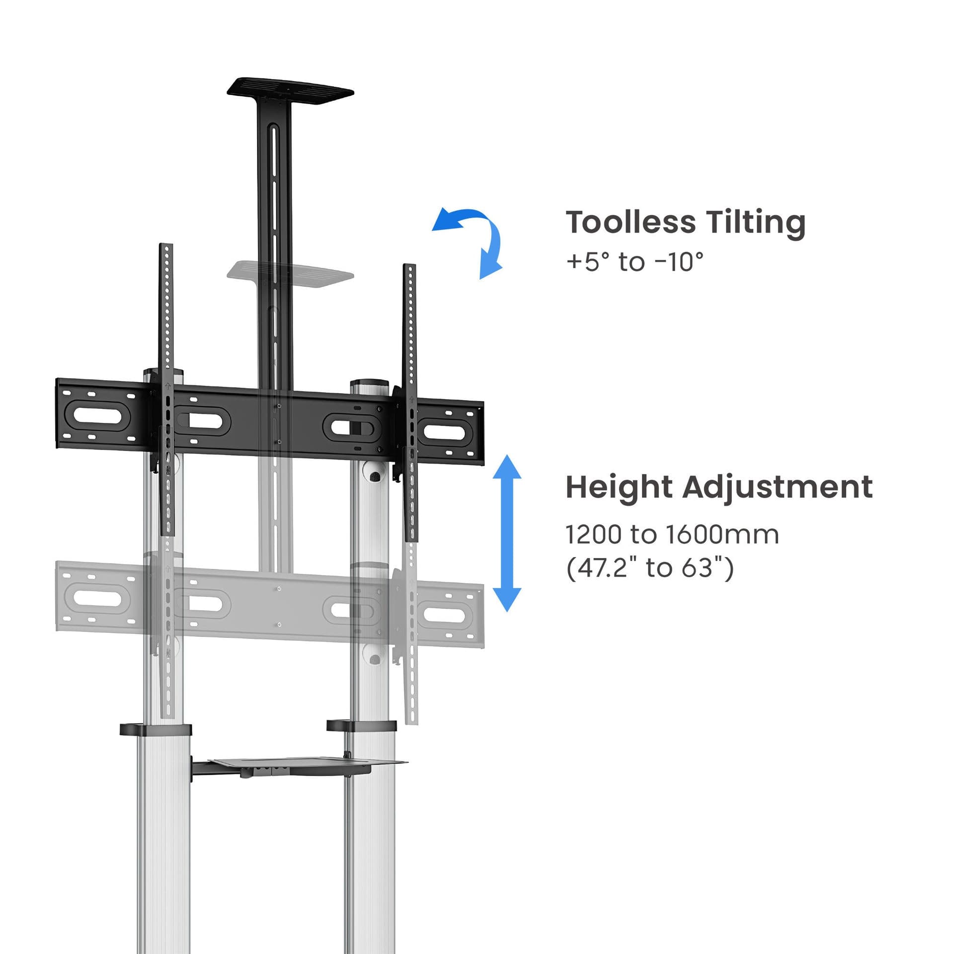 Supporto a Pavimento Trolley TV LCD/LED/Plasma 60-100'' in Mobili Scontolo.net - Potenza, commercioVirtuoso.it