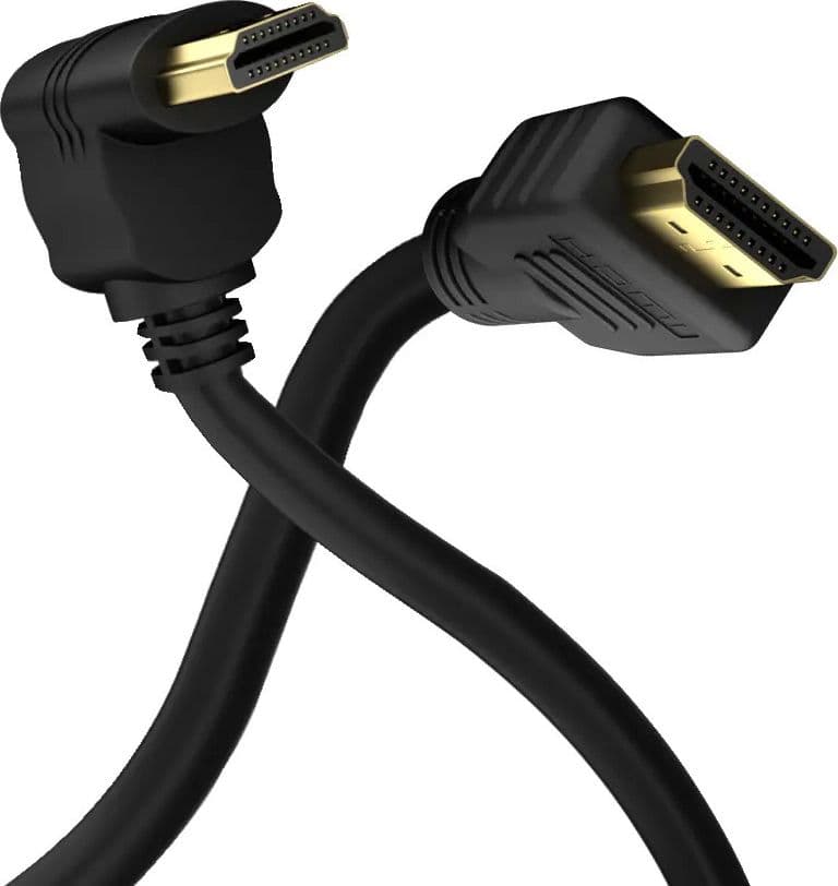 Cavo HDMI&trade High Speed con Ethernet A/A M/M Angolato 90&deg 2m in Cavi HDMI Scontolo.net - Potenza, commercioVirtuoso.it