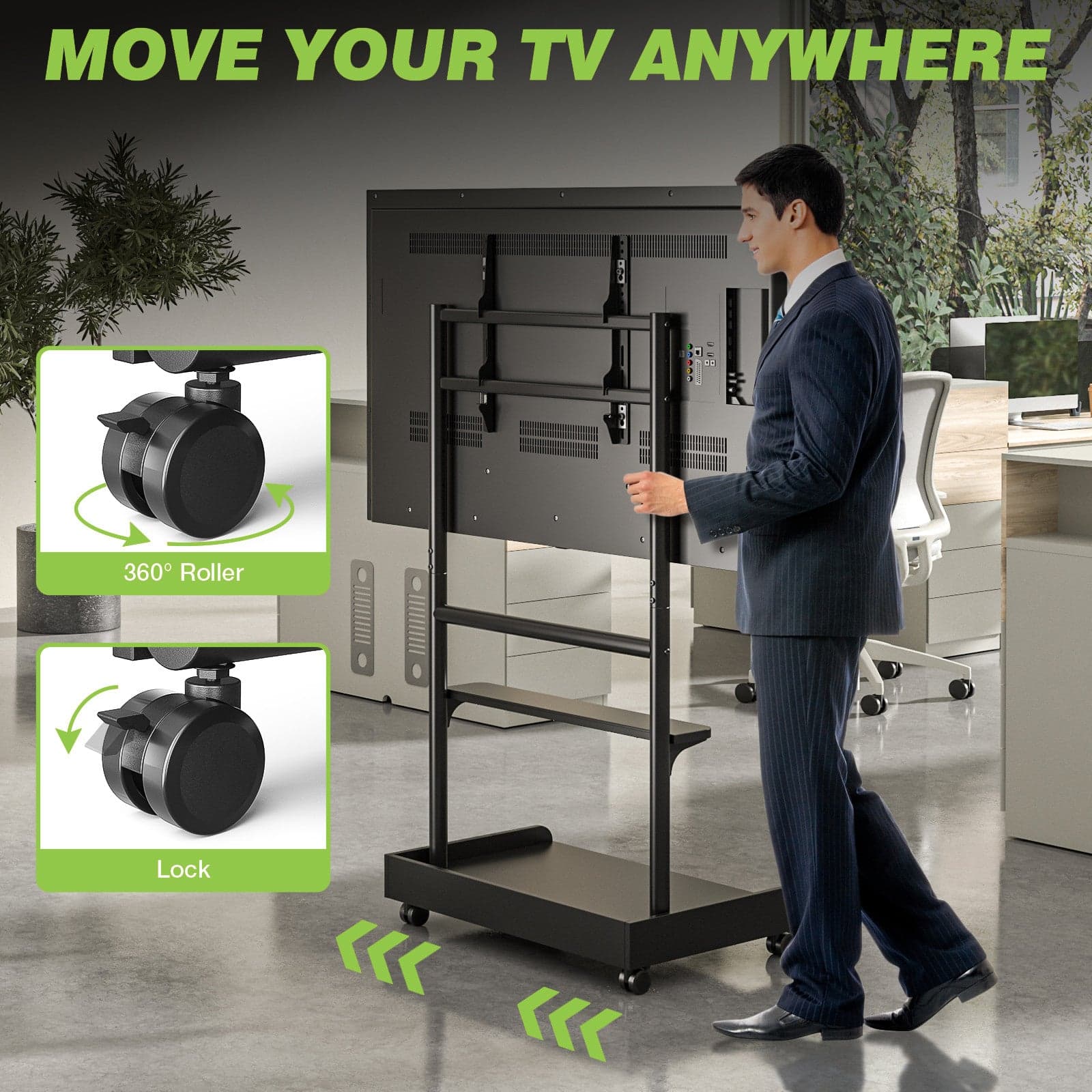 Supporto a Pavimento con Mensola per TV LCD/LED/Plasma 50-86'' in Mobili Scontolo.net - Potenza, commercioVirtuoso.it