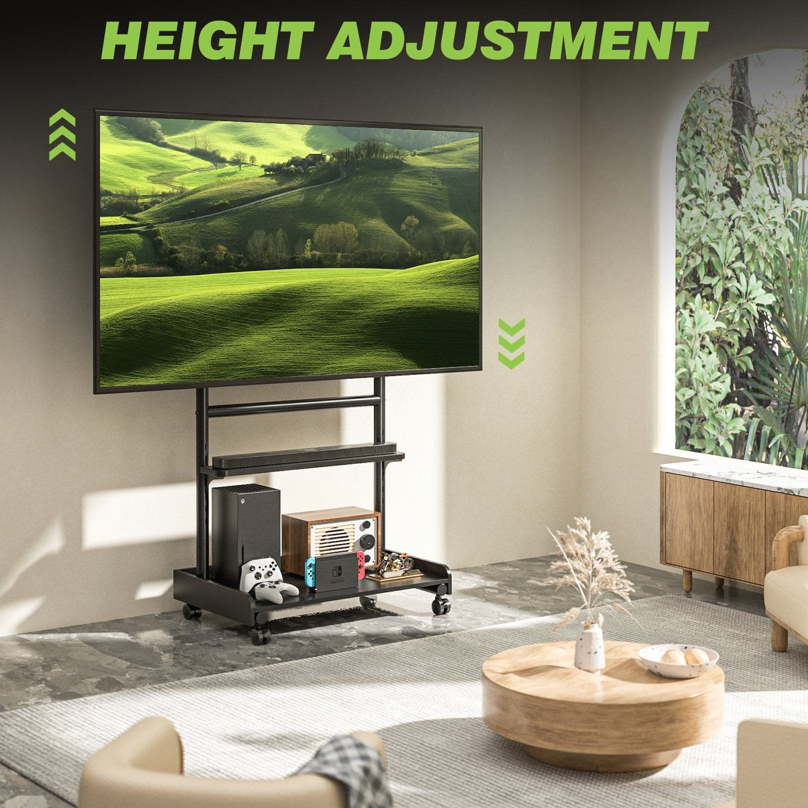 Supporto a Pavimento con Mensola per TV LCD/LED/Plasma 50-86'' in Mobili Scontolo.net - Potenza, commercioVirtuoso.it