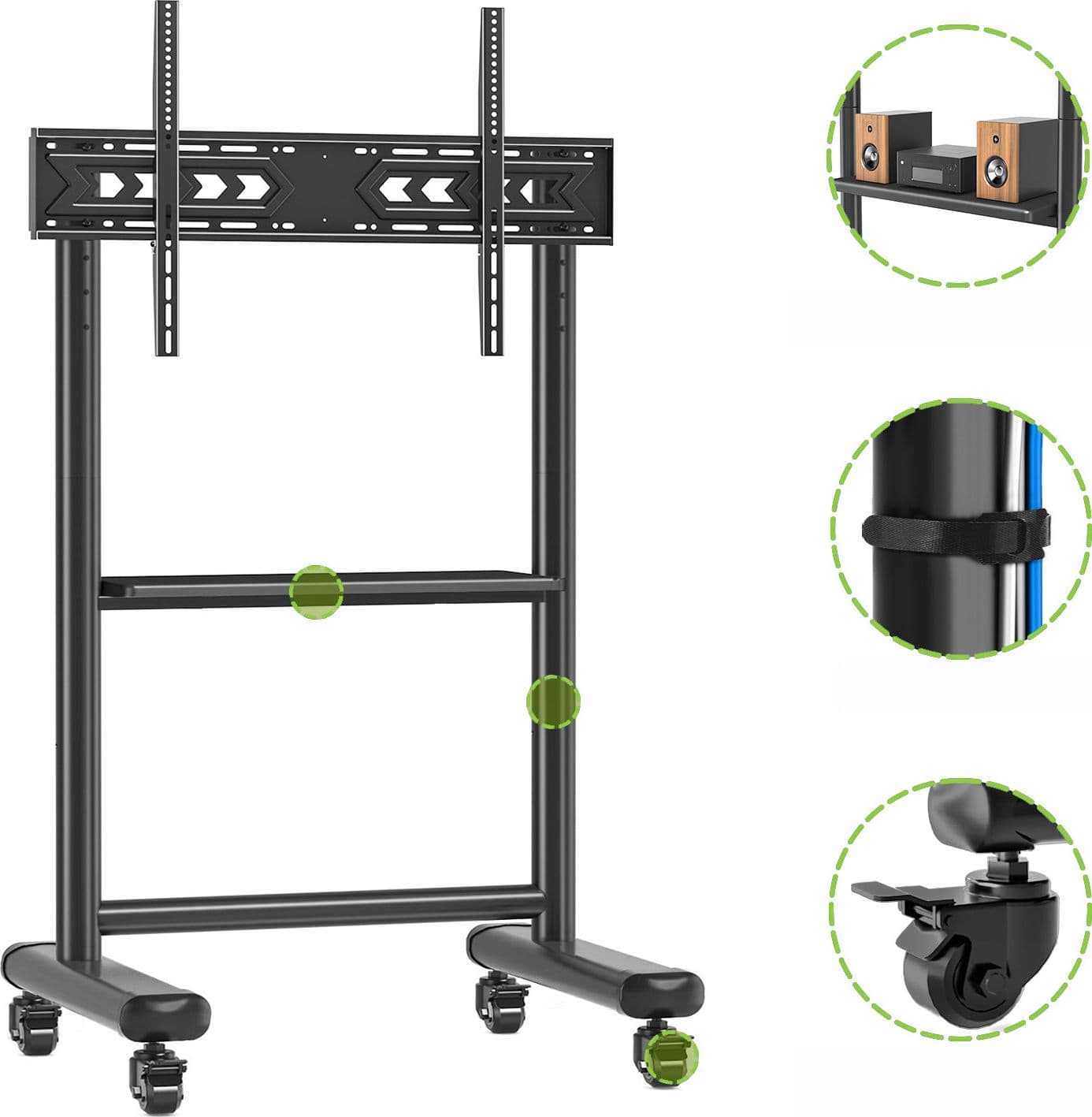 Supporto a Pavimento Trolley TV LCD/LED/Plasma 60-86'' Multifunzione in Mobili Scontolo.net - Potenza, commercioVirtuoso.it