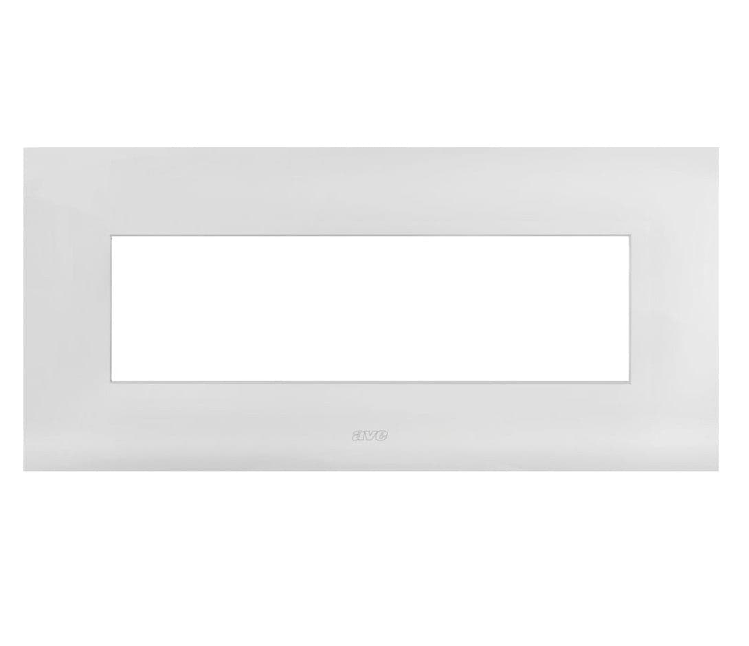 Placca Serie Smart44 in Metallo 7 Moduli Bianco Opaco in Placche per interruttori Scontolo.net - Potenza, commercioVirtuoso.it