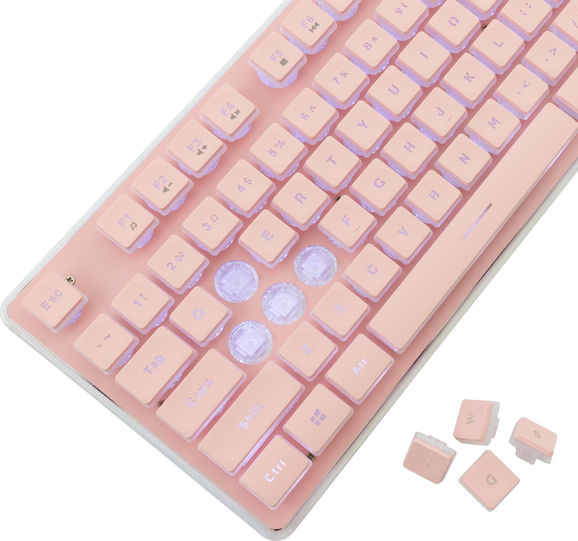 Tastiera Gaming USB 104 Tasti con Retroilluminazione LED Rosa in Tastiere da gioco Scontolo.net - Potenza, commercioVirtuoso.it
