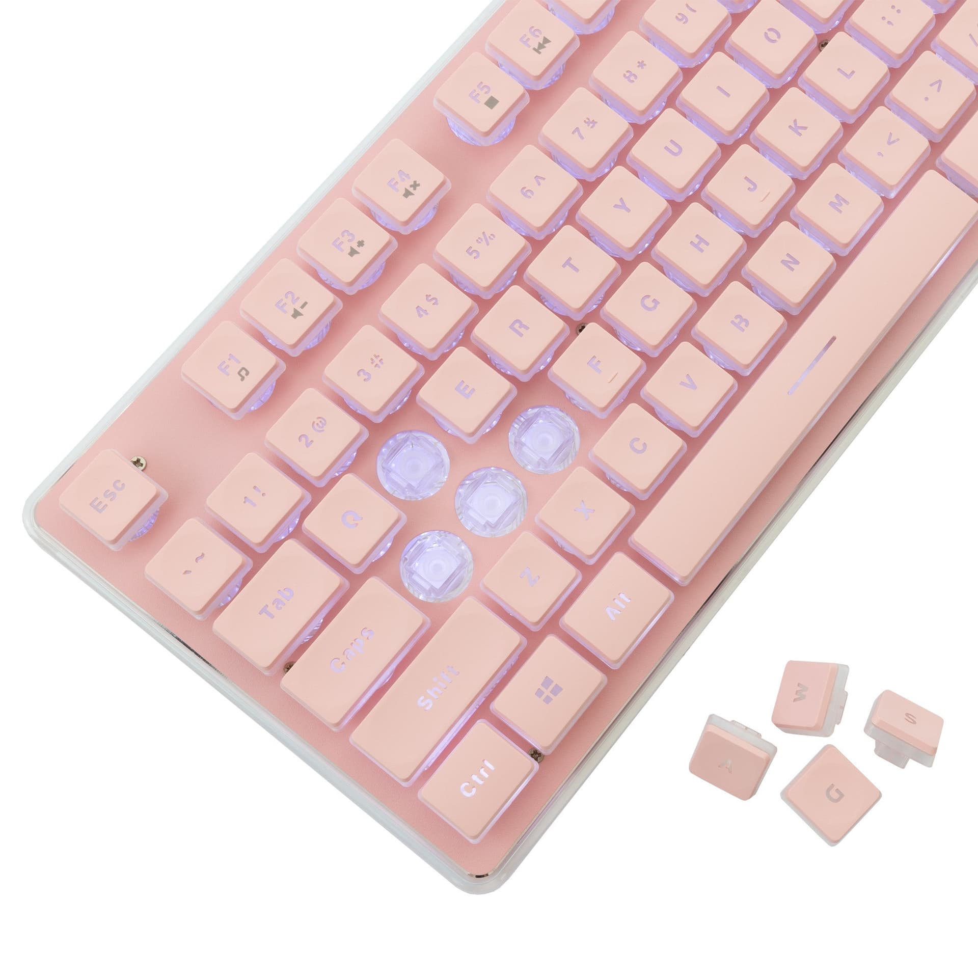 Tastiera Gaming USB 104 Tasti con Retroilluminazione LED Rosa in Tastiere da gioco Scontolo.net - Potenza, commercioVirtuoso.it